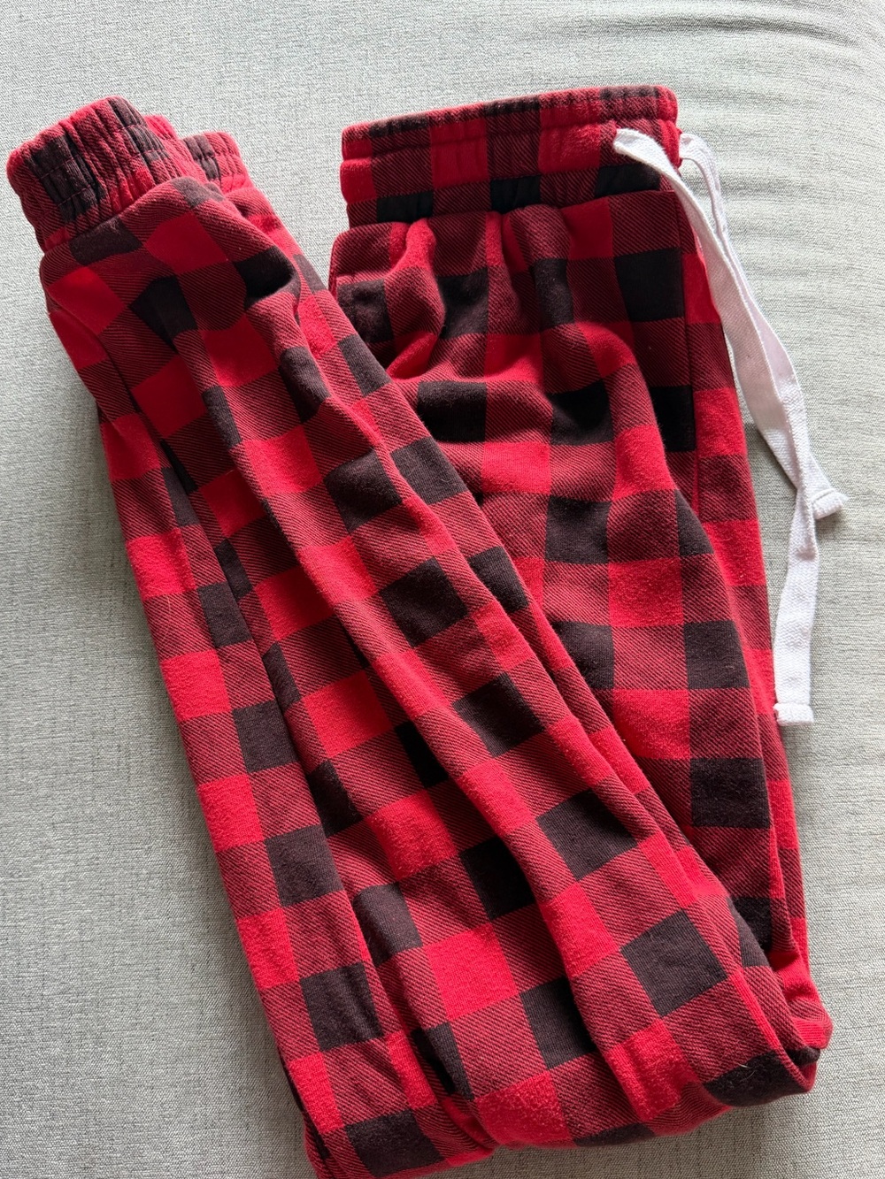 Grayson Threads Red and Black Buffalo Plaid Fleece Pajama Bottoms - XS